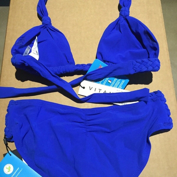 NWT $195 VITAMIN A 6 TOP & 4 BOTTOM  AZURE BRAIDED - Picture 8 of 8